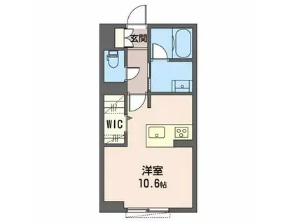PROMENADE草薙(ワンルーム/1階)の間取り写真