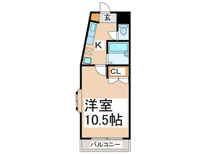 プチ・フォーラム15(1K/2階)の間取り写真