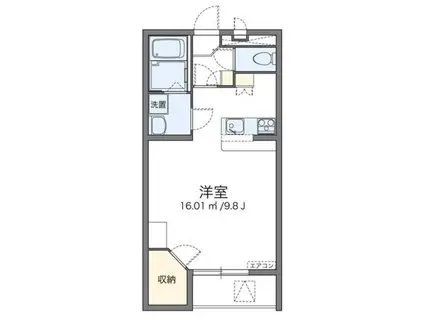 レオパレスノワール II(1K/1階)の間取り写真