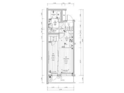 メイクスダブルアート小村井(1LDK/5階)の間取り写真