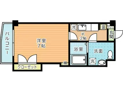 メゾンブリアント(1K/1階)の間取り写真