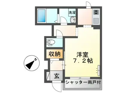 ピュア ルーセントII(1K/1階)の間取り写真