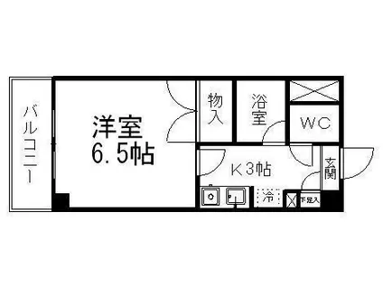 グレイスハイツ長町(1K/4階)の間取り写真