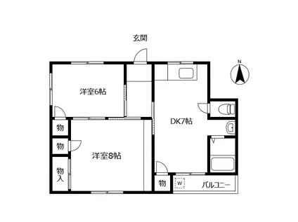 ことぶきマンション(2DK/2階)の間取り写真