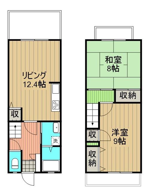 グリーンヒル引野(2LDK/1階)の間取り写真