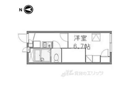 レオパレス二条城北(1K/2階)の間取り写真