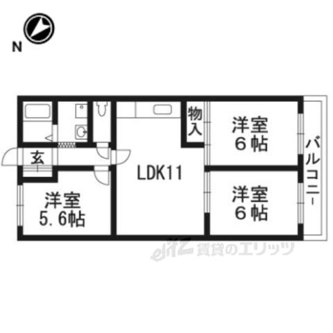 グランヴィアSJ(3LDK/3階)の間取り写真