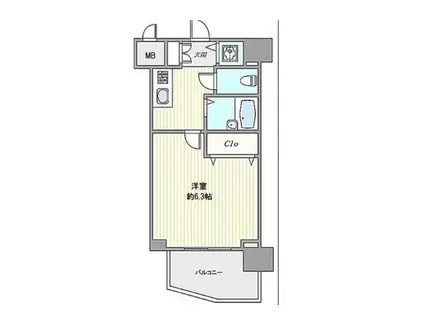 フェニックス西新宿弐番館(1K/2階)の間取り写真