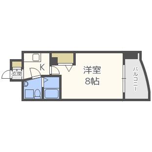 AFFLUENCE難波(1K/9階)の間取り写真