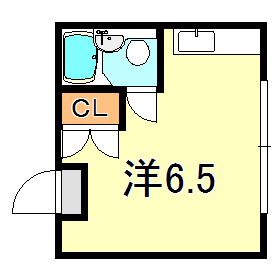 コンフォートメイアイI(ワンルーム/1階)の間取り写真