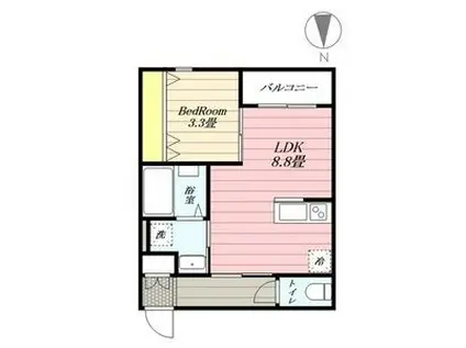 FSテラス(1LDK/1階)の間取り写真