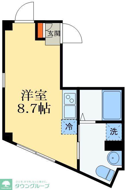 プリーツ千住ノース(ワンルーム/3階)の間取り写真