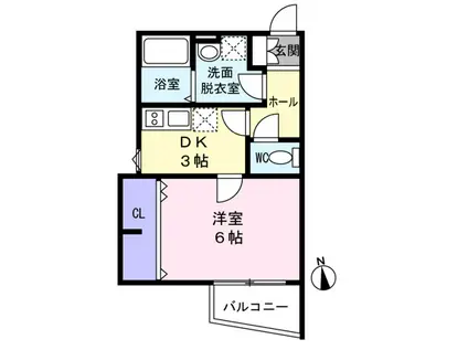 メゾン志麻 301(1K/3階)の間取り写真