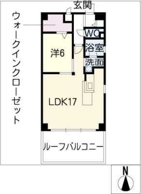 近喜サンク(1LDK/4階)の間取り写真