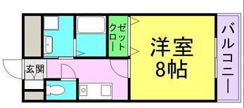 ヒルズR&A(1K/9階)の間取り写真