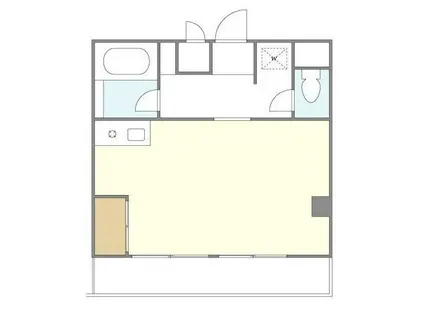 江田パークサイドマンション(ワンルーム/1階)の間取り写真