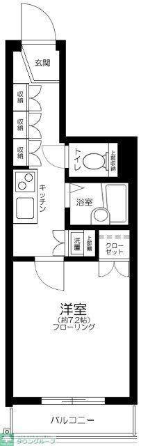 ルーブル都立家政(1K/4階)の間取り写真