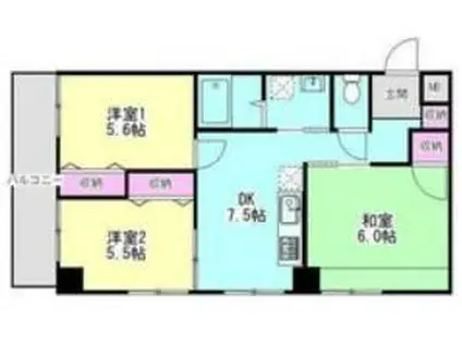 フォレストガーデン(3DK/3階)の間取り写真