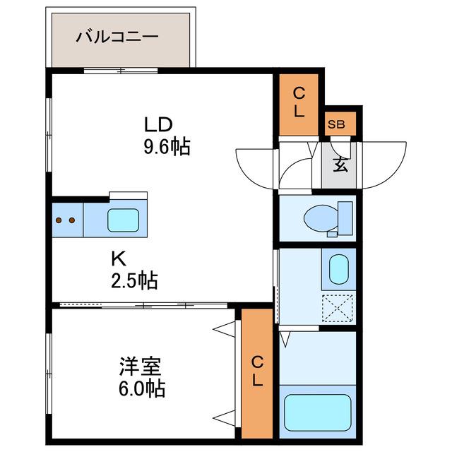 DIOGRACIA SOEN ディオグラシア桑園(1LDK/3階)の間取り写真