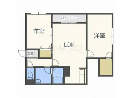 SUAVE シュアーブ(2LDK/2階)の間取り写真