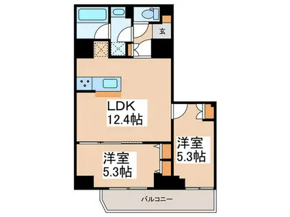 LUMIEC ASAKUSA(2LDK/13階)の間取り写真