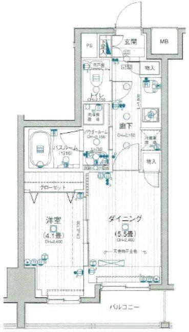 日神デュオステージ池袋(1DK/11階)の間取り写真