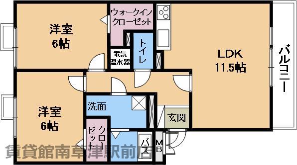 DELTA OTT`S(2LDK/1階)の間取り写真