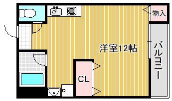 アベニール駒井沢(ワンルーム/1階)の間取り写真