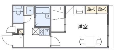 レナアバンス(1K/2階)の間取り写真