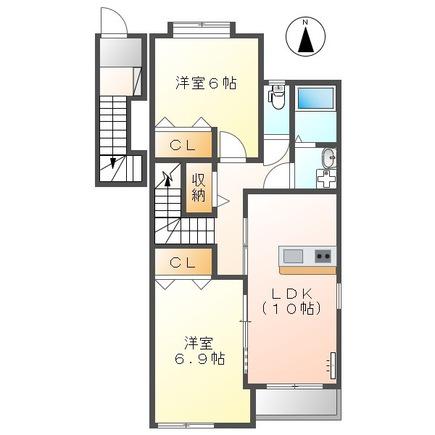 スプレンドーレ(2LDK/2階)の間取り写真