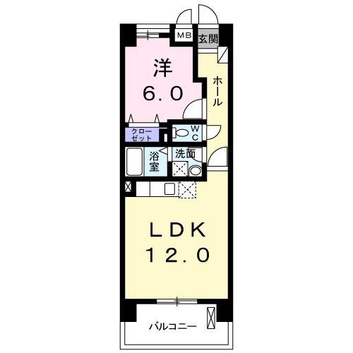 クレール コート(1LDK/2階)の間取り写真