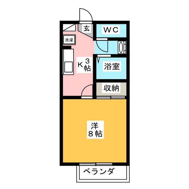 SNOW SQUARE(1K/2階)の間取り写真