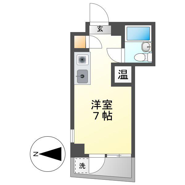 リアライズ錦(ワンルーム/7階)の間取り写真