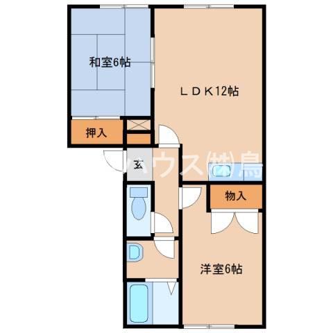 エクセレント(2LDK/2階)の間取り写真