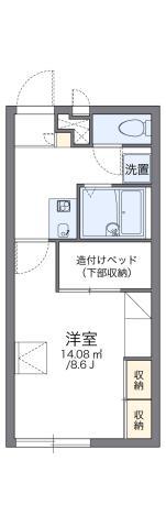 レオパレスオアシス(1K/2階)の間取り写真