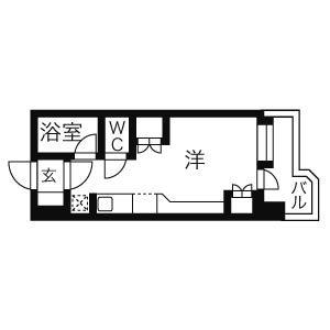 サンシャインシティー21(ワンルーム/5階)の間取り写真