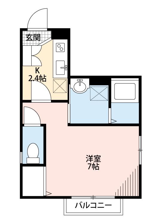 東急東横線 田園調布駅 徒歩7分 3階建 築20年(1K/1階)の間取り写真