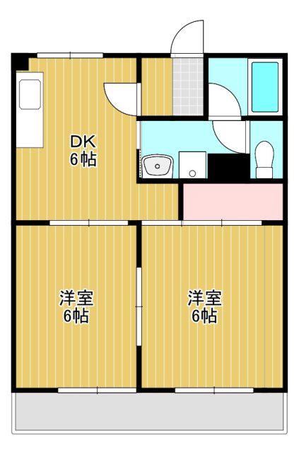 ベルク青葉(2DK/3階)の間取り写真