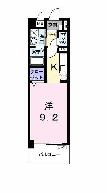 コンフォート本町(ワンルーム/1階)の間取り写真
