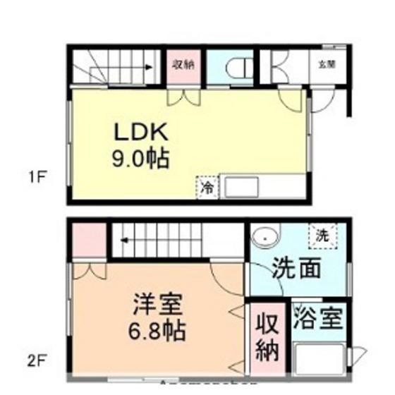ガーデンヒル上冨居II(1LDK/1階)の間取り写真