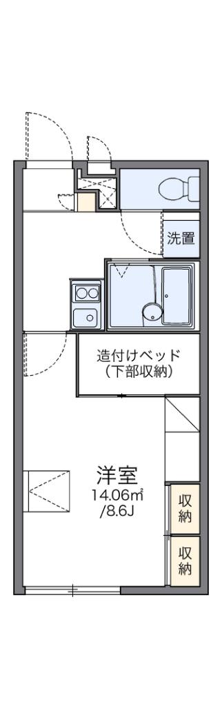 レオパレスNKヴィクトワール(1K/2階)の間取り写真