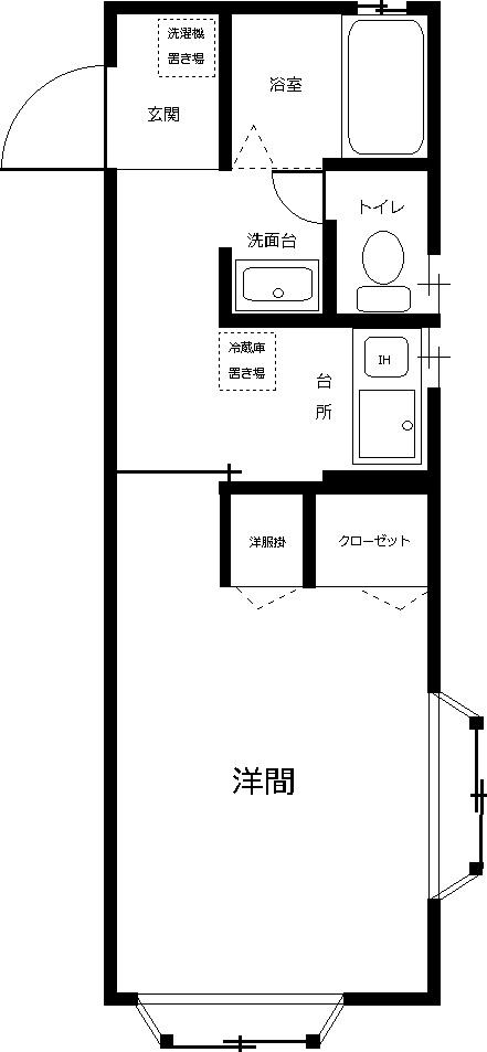 モンヴェール小島(1K/2階)の間取り写真