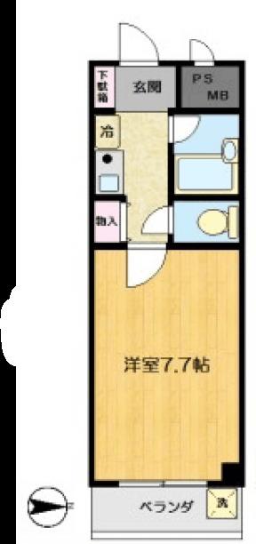ピュアハイツJHK(1K/2階)の間取り写真