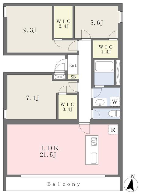HARVEY RESIDENCE日和(3LDK/2階)の間取り写真