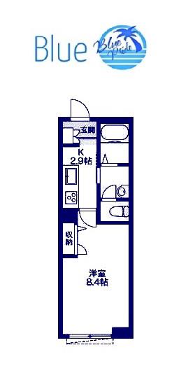 シーテラス(1K/1階)の間取り写真