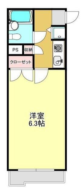 ジョイフル蒲田(1K/3階)の間取り写真