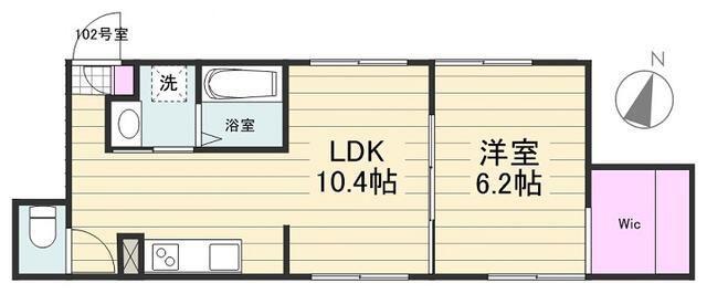 ポルトフィーノ B50(1LDK/1階)の間取り写真