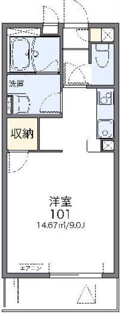 レオネクストエターナル(1K/2階)の間取り写真