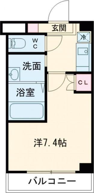 HII西明石(1K/6階)の間取り写真