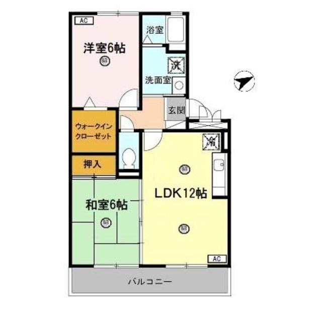 ファースト西浜(2LDK/2階)の間取り写真